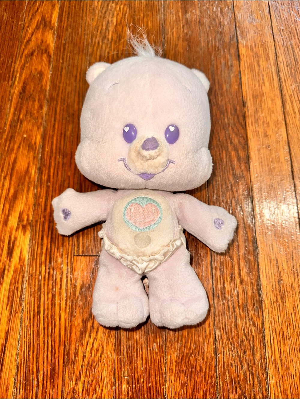 Vintage 2005 Play Along Care Bear Cubs Share Baby Plush In Diaper Lavender